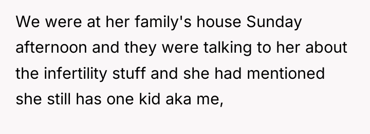 We were at her family's house Sunday afternoon and they...