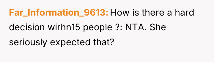 Far_Information_9613 How is there a hard decision wirhn15 people ?:...