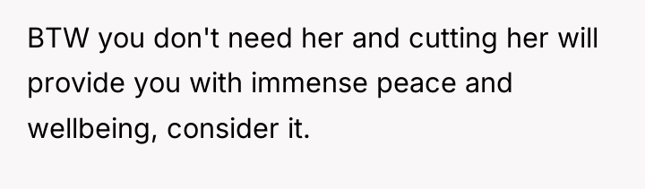 BTW you don't need her and cutting her will provide...