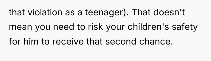 that violation as a teenager). That doesn't mean you need...