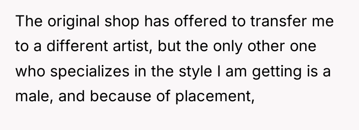 The original shop has offered to transfer me to a...
