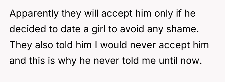 Apparently they will accept him only if he decided to...
