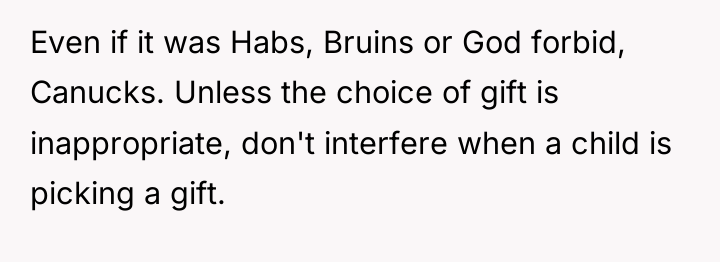Even if it was Habs, Bruins or God forbid, Canucks....