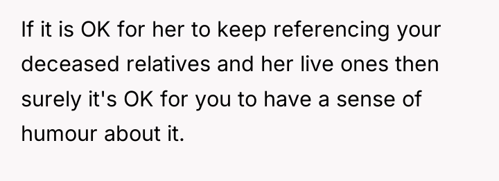 If it is OK for her to keep referencing your...