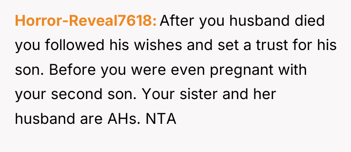 Horror-Reveal7618 After you husband died you followed his wishes and...