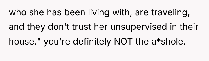 who she has been living with, are traveling, and they...