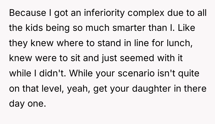 Because I got an inferiority complex due to all the...