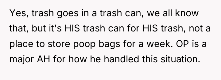 Yes, trash goes in a trash can, we all know...