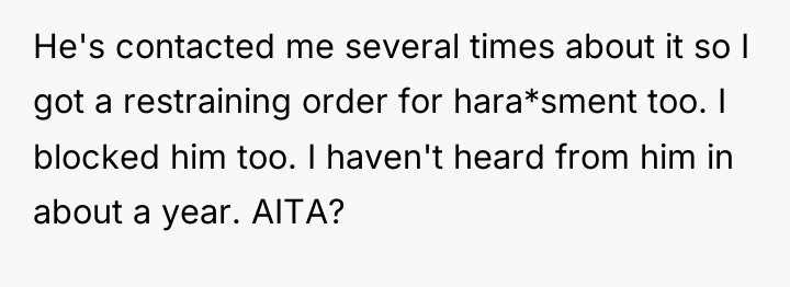He's contacted me several times about it so I got...