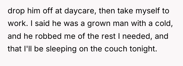 drop him off at daycare, then take myself to work....
