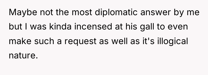 Maybe not the most diplomatic answer by me but I...