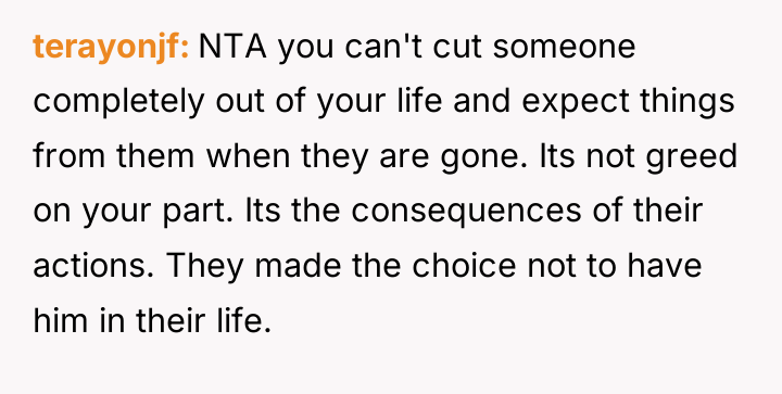 terayonjf NTA you can't cut someone completely out of your...