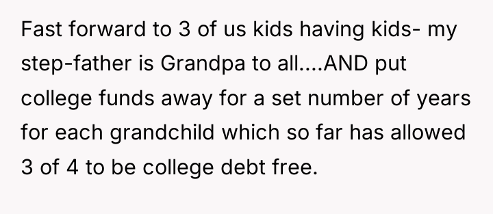 Fast forward to 3 of us kids having kids- my...
