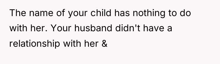The name of your child has nothing to do with...