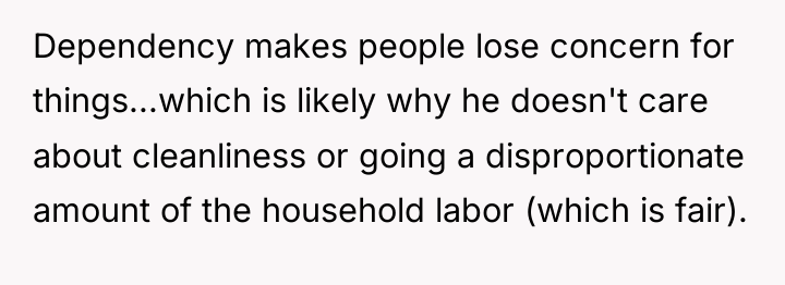 Dependency makes people lose concern for things...which is likely why...