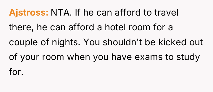 Ajstross NTA. If he can afford to travel there, he...