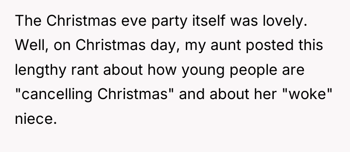 The Christmas eve party itself was lovely. Well, on Christmas...