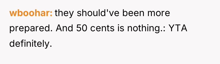 wboohar they should've been more prepared. And 50 cents is...