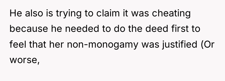 He also is trying to claim it was cheating because...