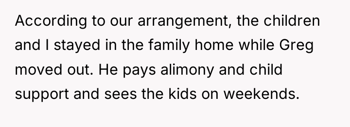According to our arrangement, the children and I stayed in...