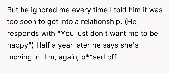 But he ignored me every time I told him it...