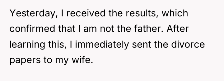Yesterday, I received the results, which confirmed that I am...