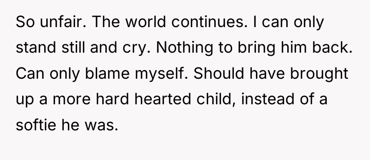 So unfair. The world continues. I can only stand still...
