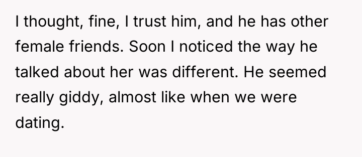 I thought, fine, I trust him, and he has other...