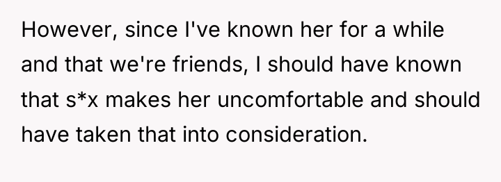 However, since I've known her for a while and that...