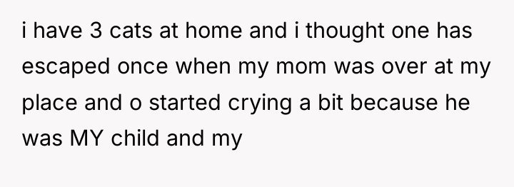 i have 3 cats at home and i thought one...