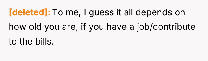 [deleted] To me, I guess it all depends on how...