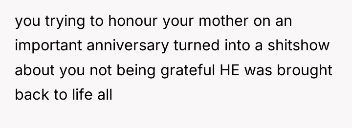 you trying to honour your mother on an important anniversary...