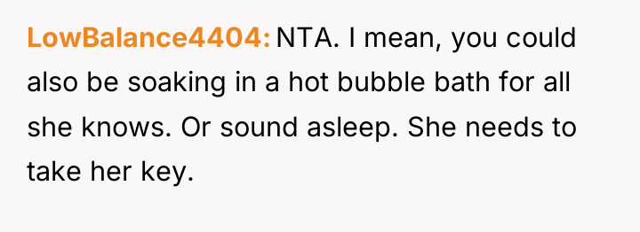 LowBalance4404 NTA. I mean, you could also be soaking in...