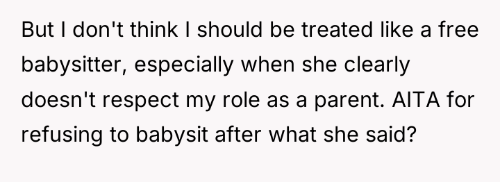 But I don't think I should be treated like a...