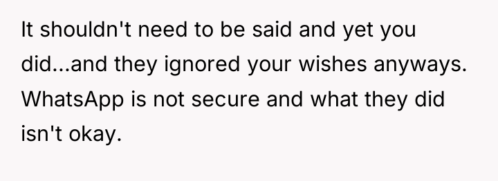 It shouldn't need to be said and yet you did...and...