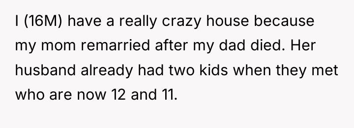 I (16M) have a really crazy house because my mom...