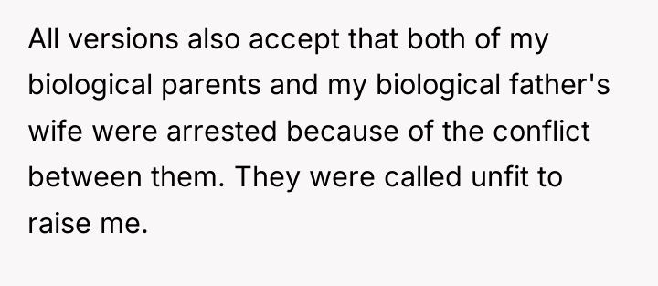 All versions also accept that both of my biological parents...