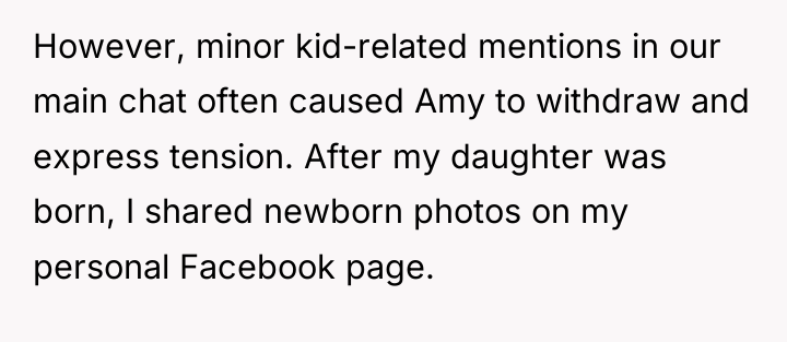 However, minor kid-related mentions in our main chat often caused...