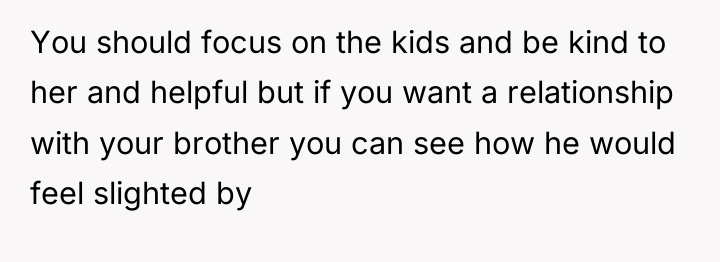 You should focus on the kids and be kind to...