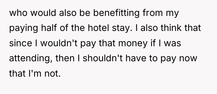 who would also be benefitting from my paying half of...