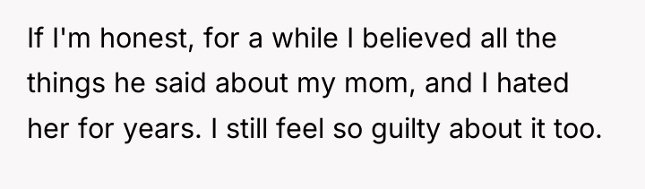 If I'm honest, for a while I believed all the...