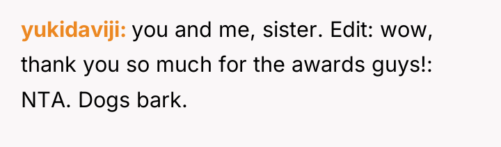 yukidaviji you and me, sister. Edit: wow, thank you so...
