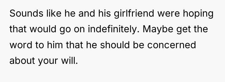 Sounds like he and his girlfriend were hoping that would...