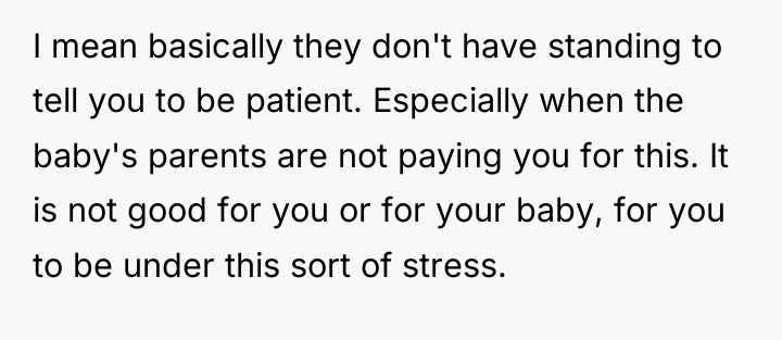 I mean basically they don't have standing to tell you...