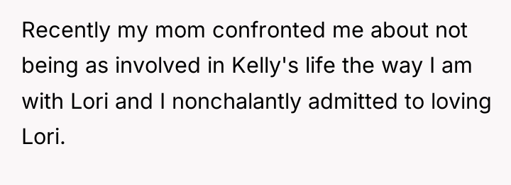 Recently my mom confronted me about not being as involved...