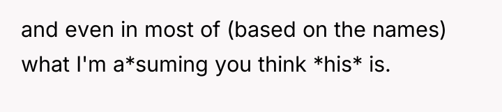 and even in most of (based on the names) what...