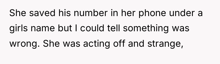 She saved his number in her phone under a girls...
