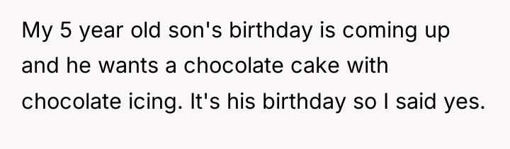 My 5 year old son's birthday is coming up and...