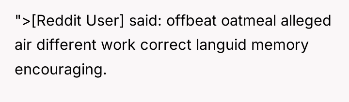 ">[Reddit User] said: offbeat oatmeal alleged air different work correct...