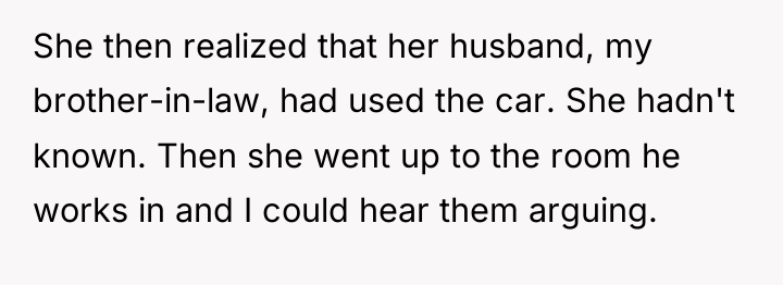 She then realized that her husband, my brother-in-law, had used...